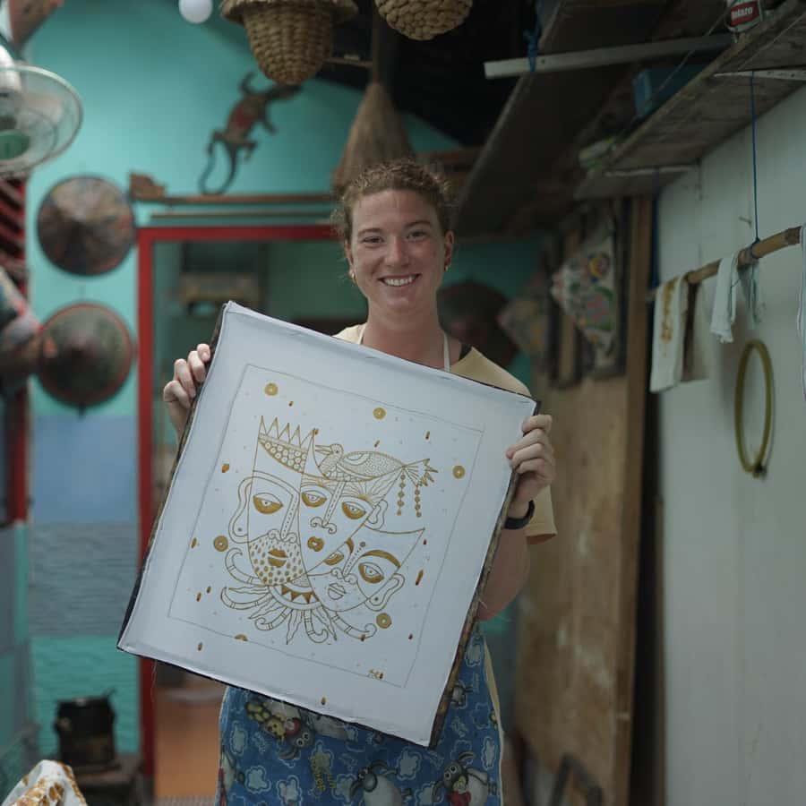 ジョグジャカルタ：バティック ペインティング ワークショップ