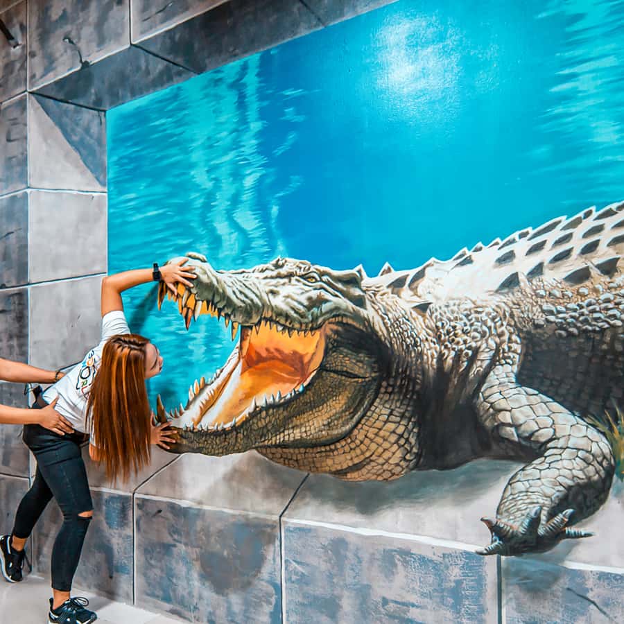 ドバイ3D世界トリックアート自撮り博物館の入り口 | GetYourGuide