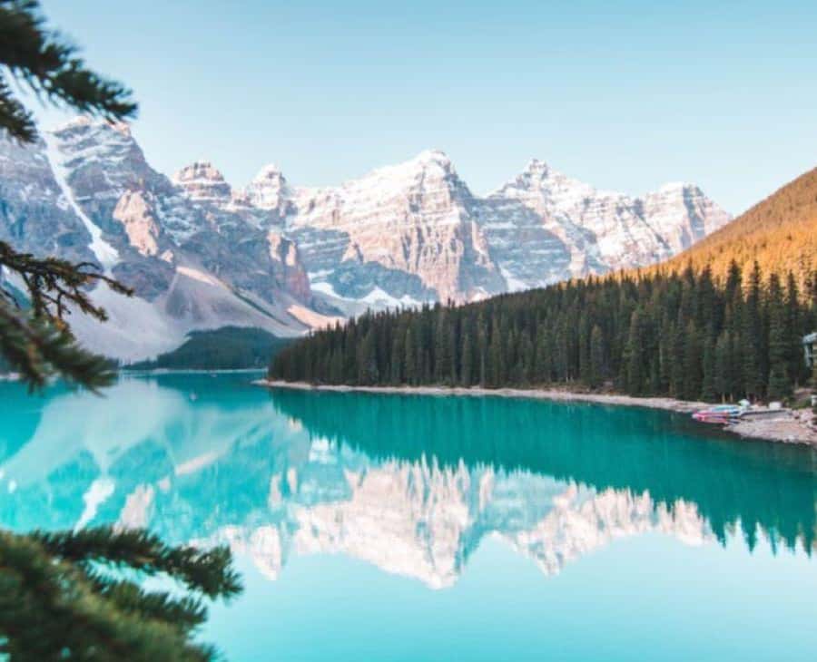 バンフ：レイクルイーズ、モレーン湖、ゴンドラ、ケイブ＆ベイスン