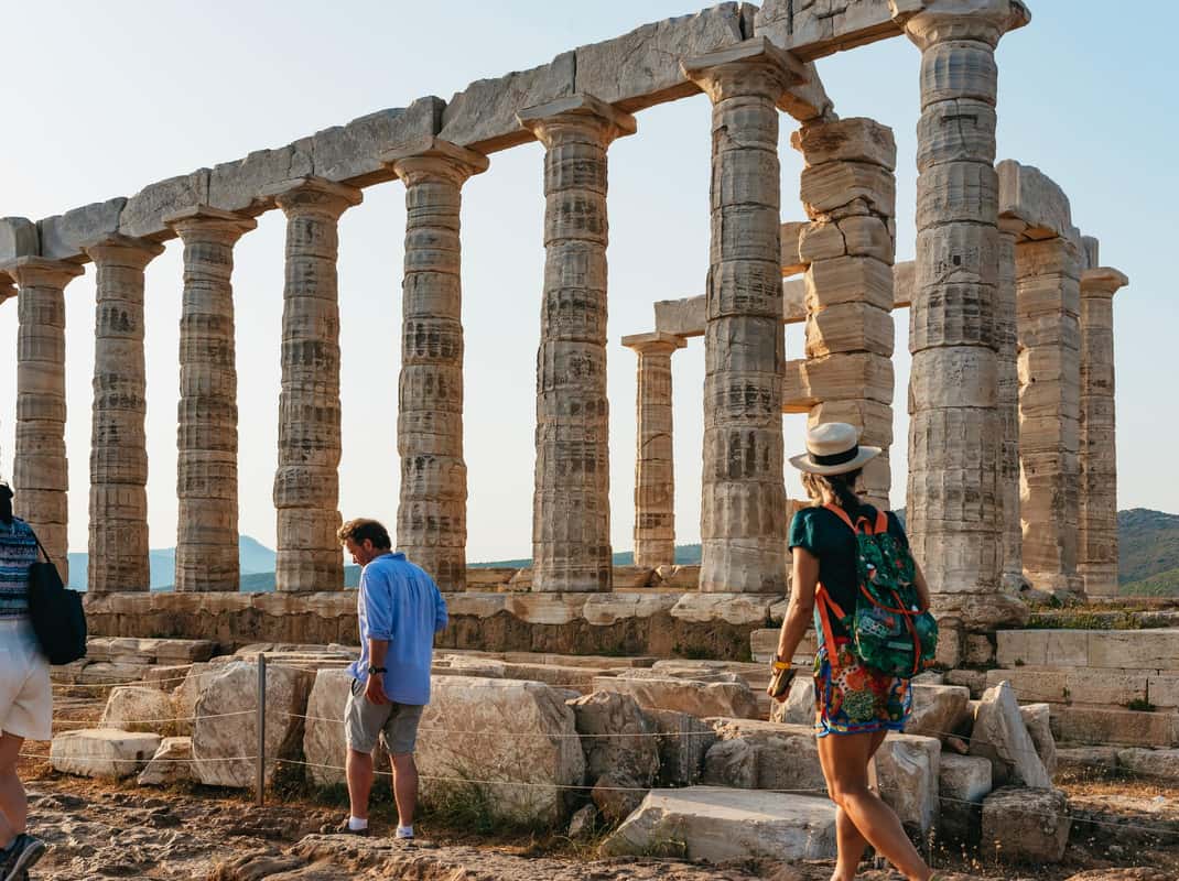 Kaap Sounion zonsondergang
