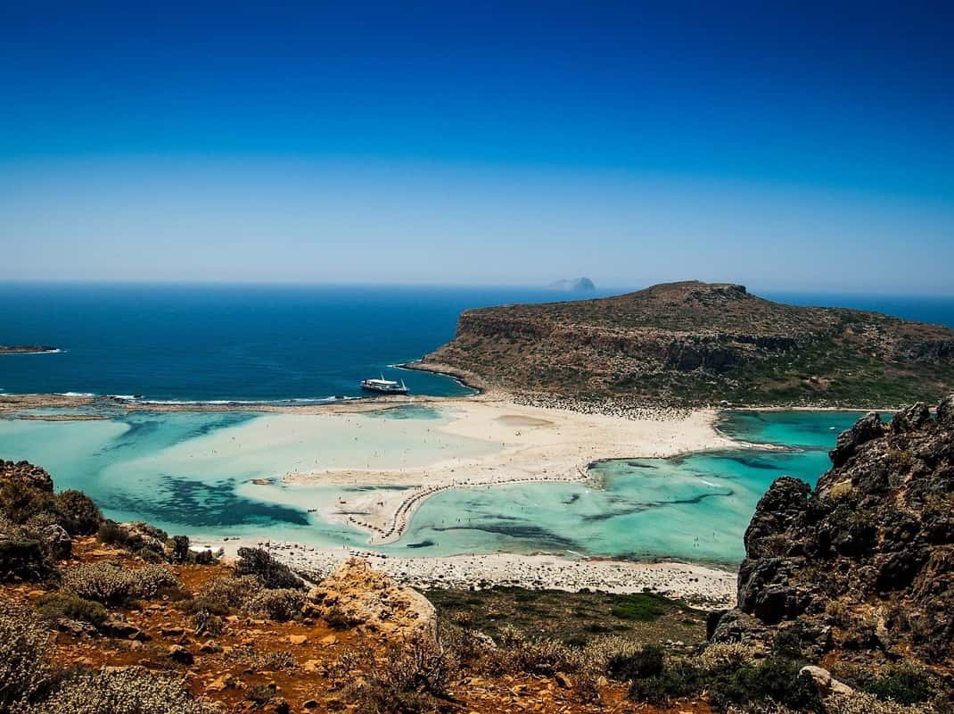 Balos Lagune luchtfoto