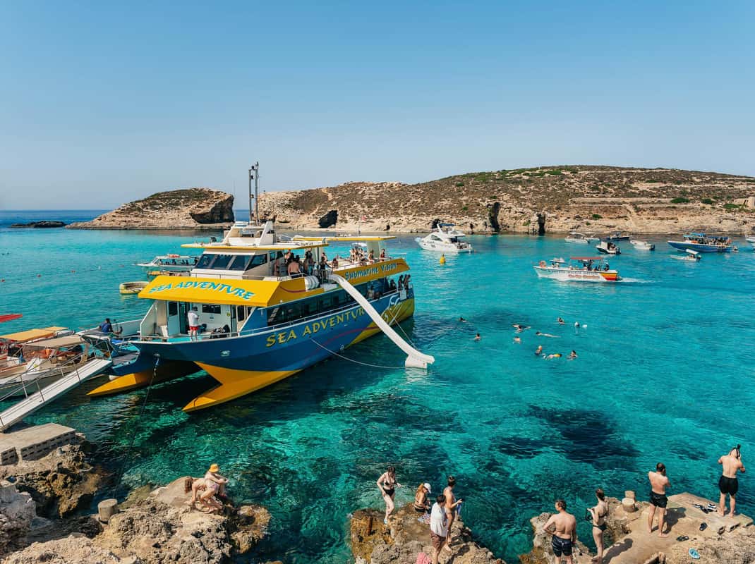 Blue Lagoon Malta met turquoise water