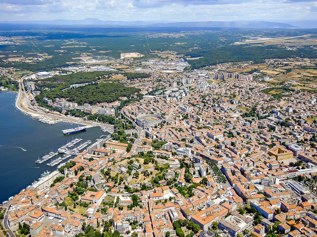 Binnenkant Pula Arena amfitheater