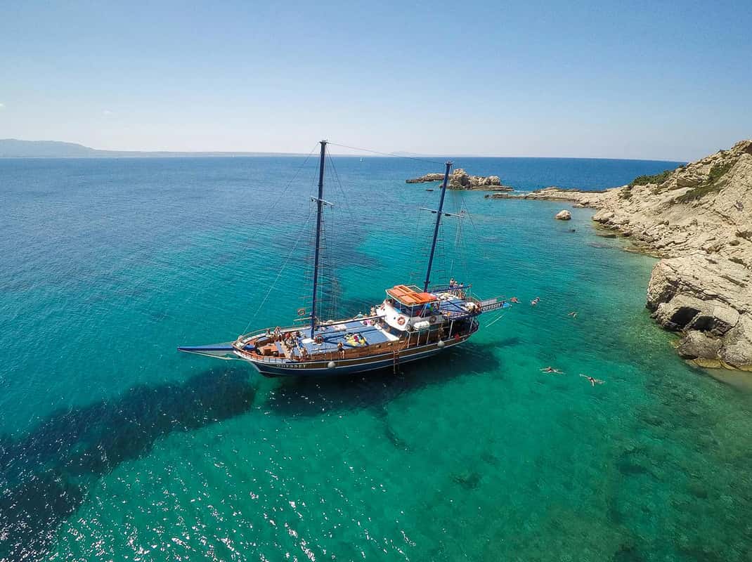 3-eilanden boottocht vanaf Kos haven