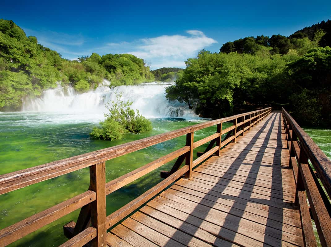Krka watervallen zwemmen