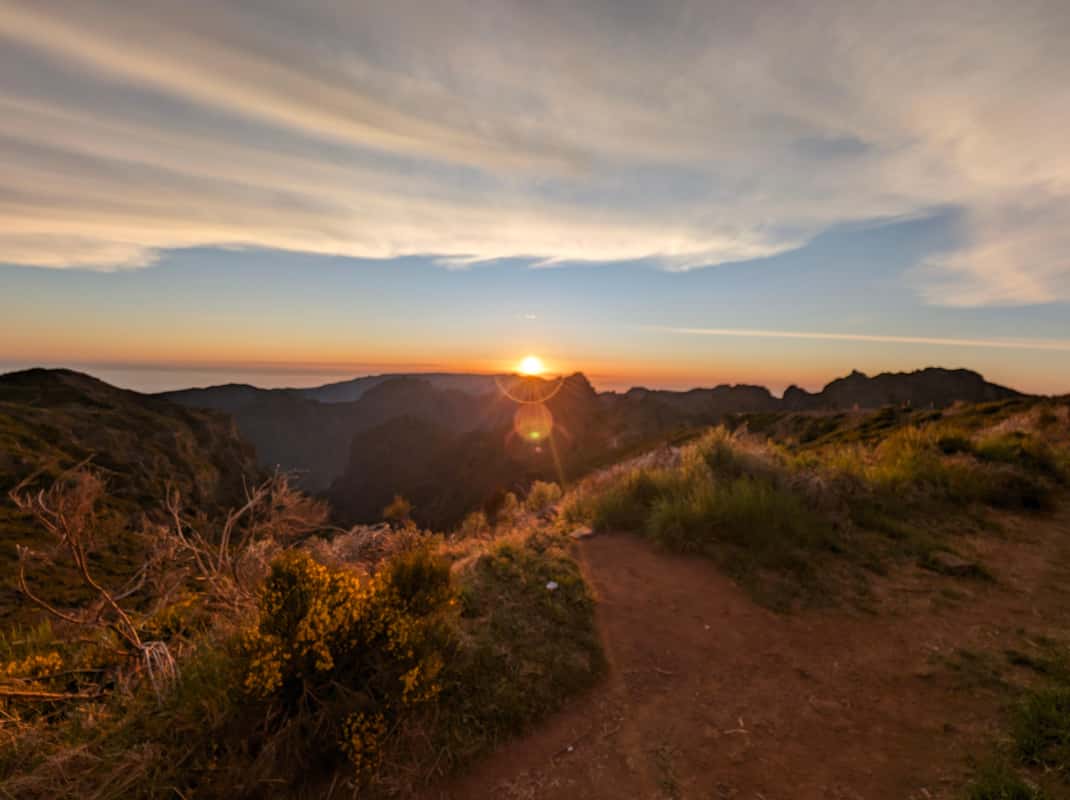Pico Arieiro zonsondergang