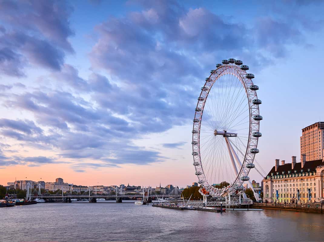 London Eye reuzenrad aan de Theems