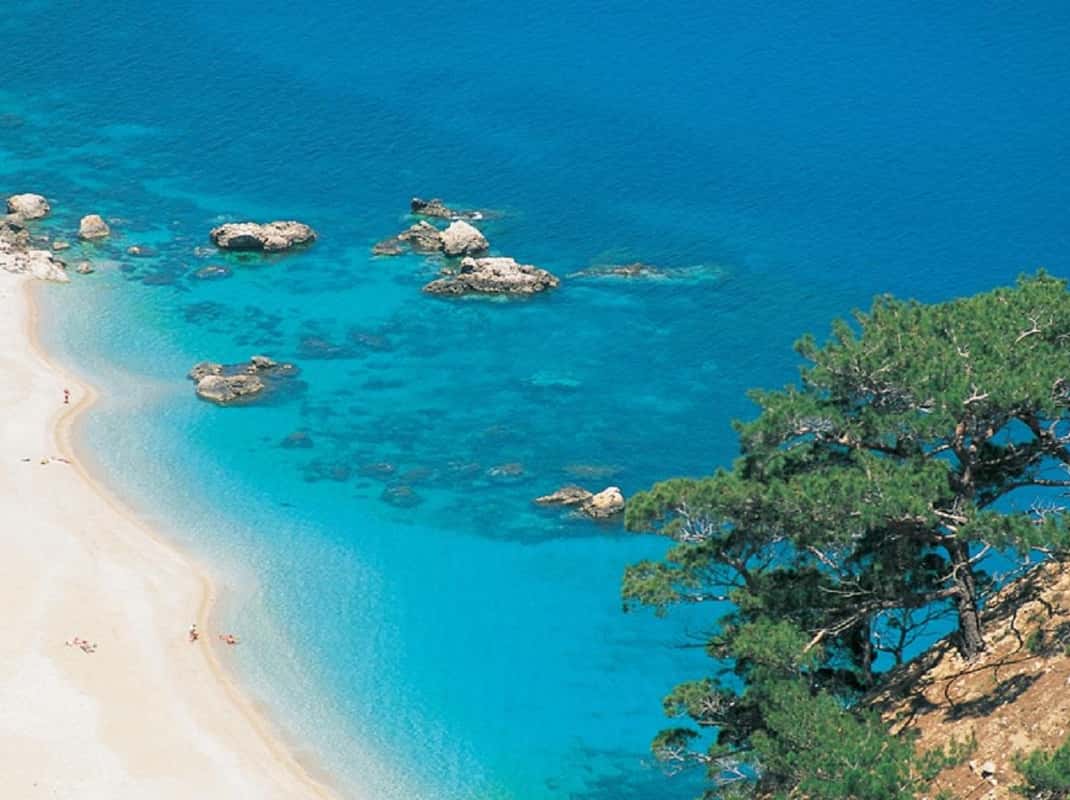 Piratenboot cruise naar Blauwe Lagune Halkidiki