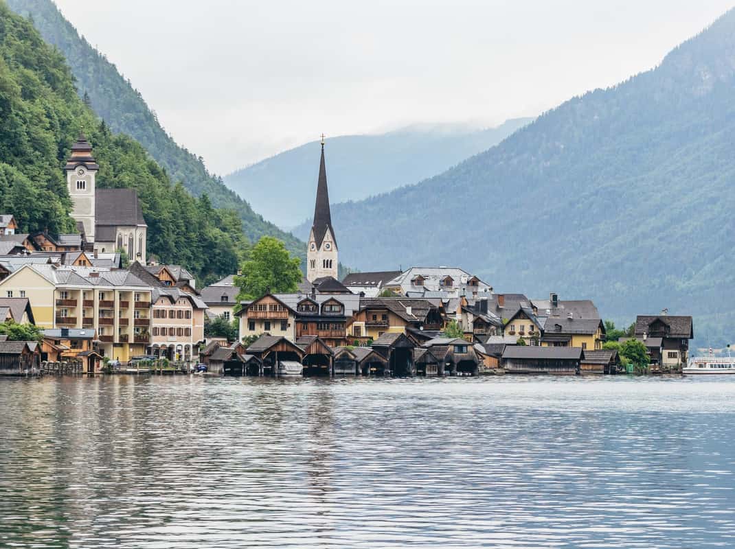 Hallstatt dorp aan het meer