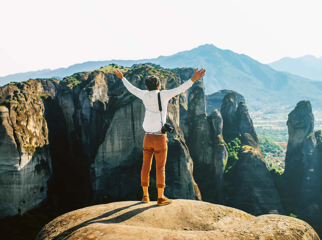 Panoramisch uitzicht over Meteora