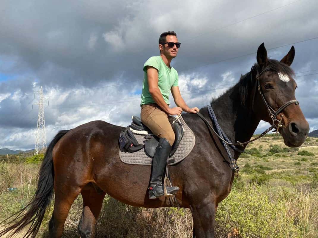 Paardrijtocht met uitzicht op het landschap rond Cagliari