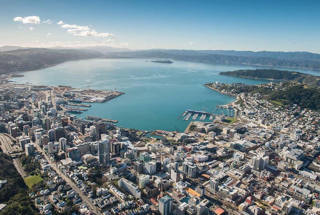 Wellington vanuit de lucht