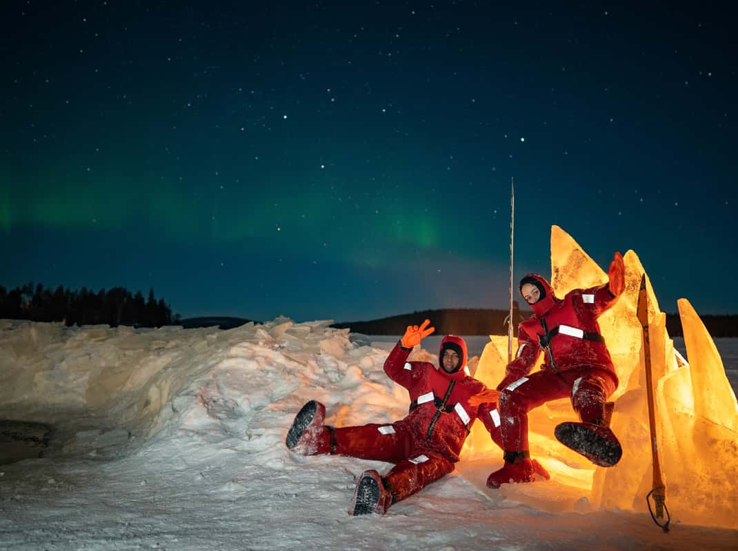 IJsdrijven aurora borealis