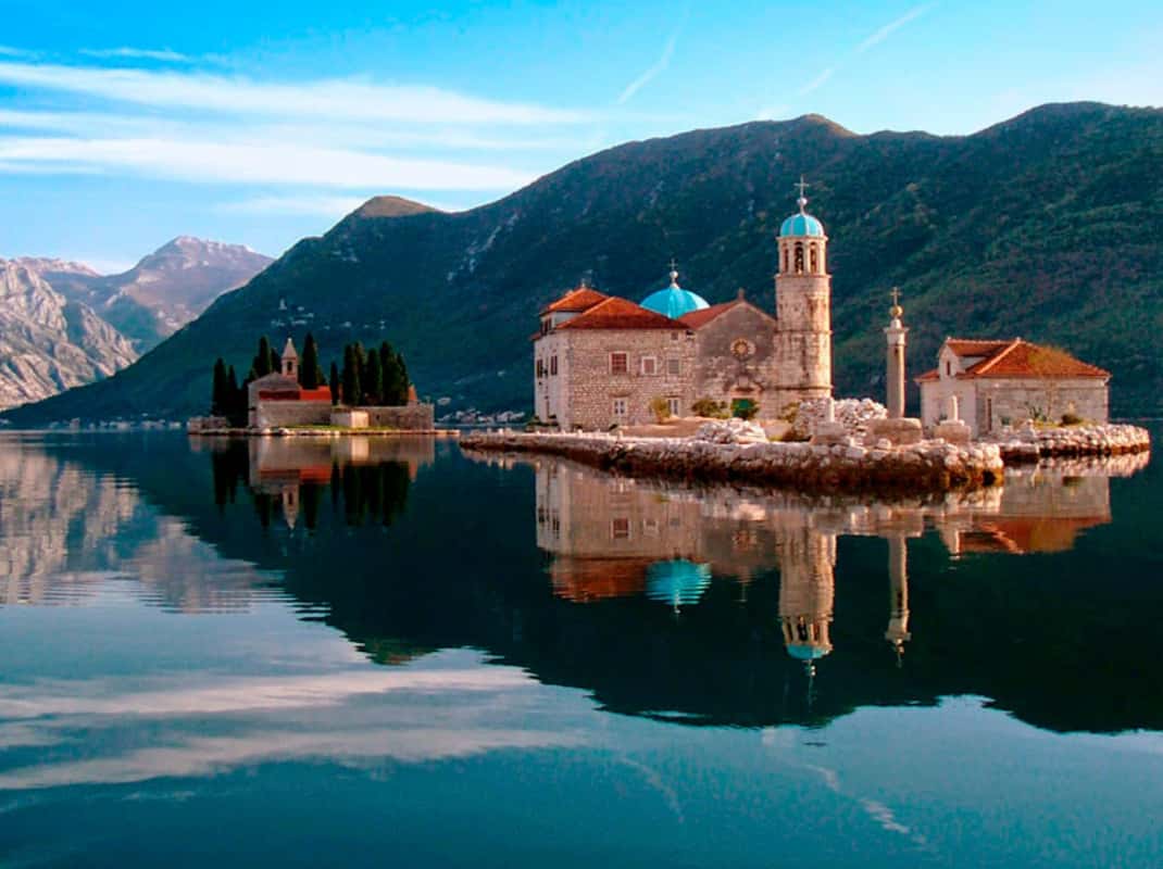 Baai van Kotor Montenegro panorama