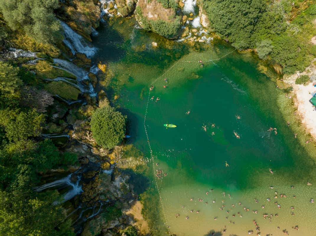 Kravica watervallen panorama