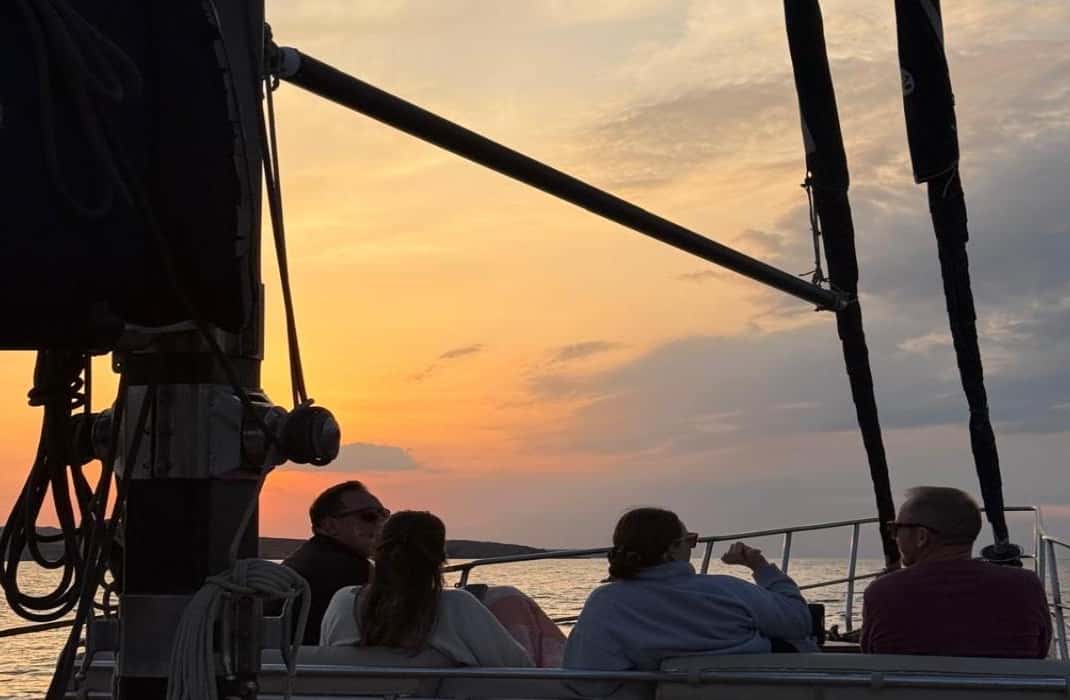 Romantisch diner boot