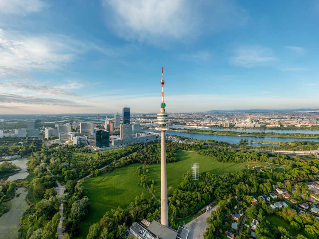 Panorama Wenen Donautoren