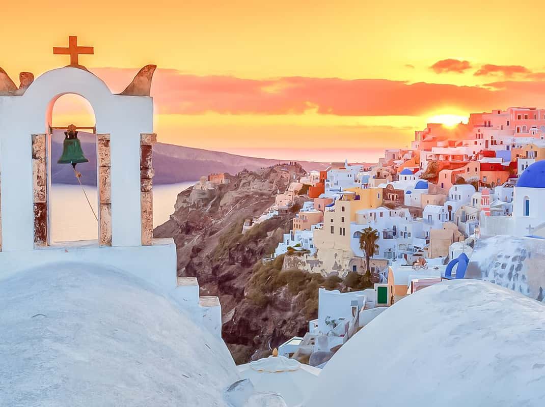 Santorini bustour met uitzicht op caldera