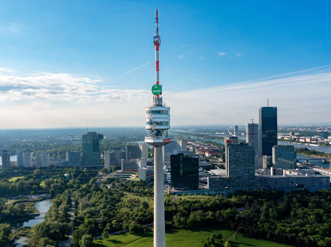 Donautoren Wenen uitzicht