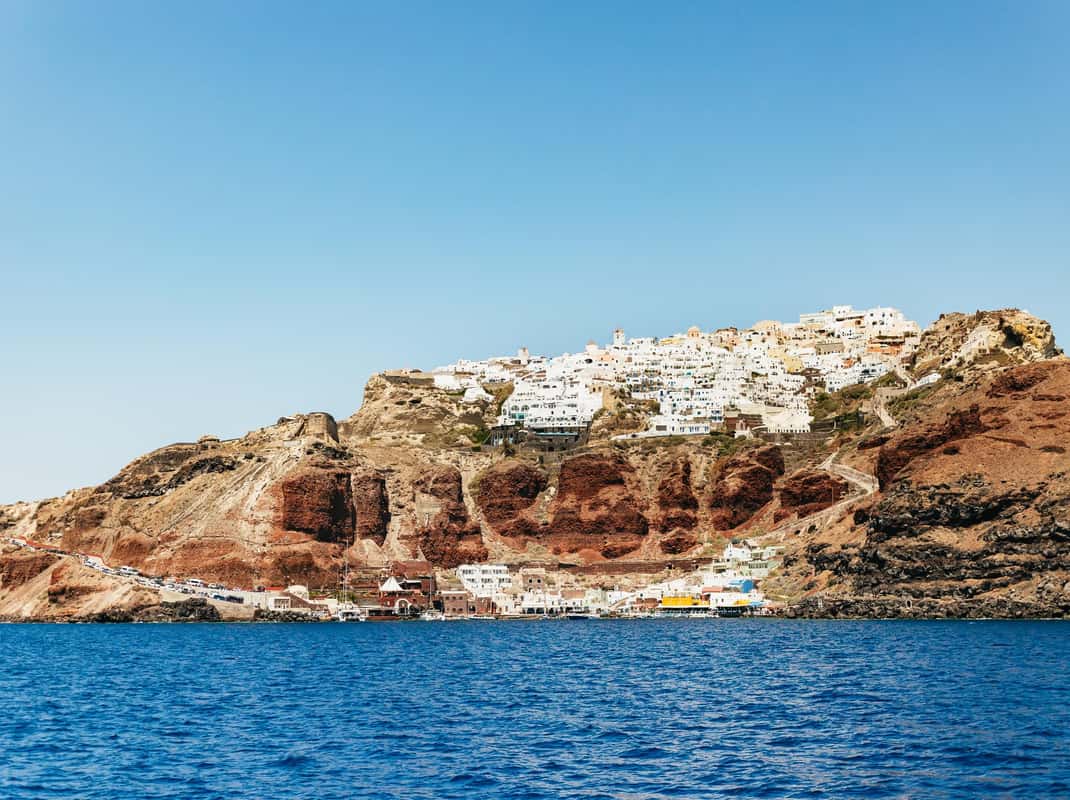 Griekse maaltijd aan boord catamaran
