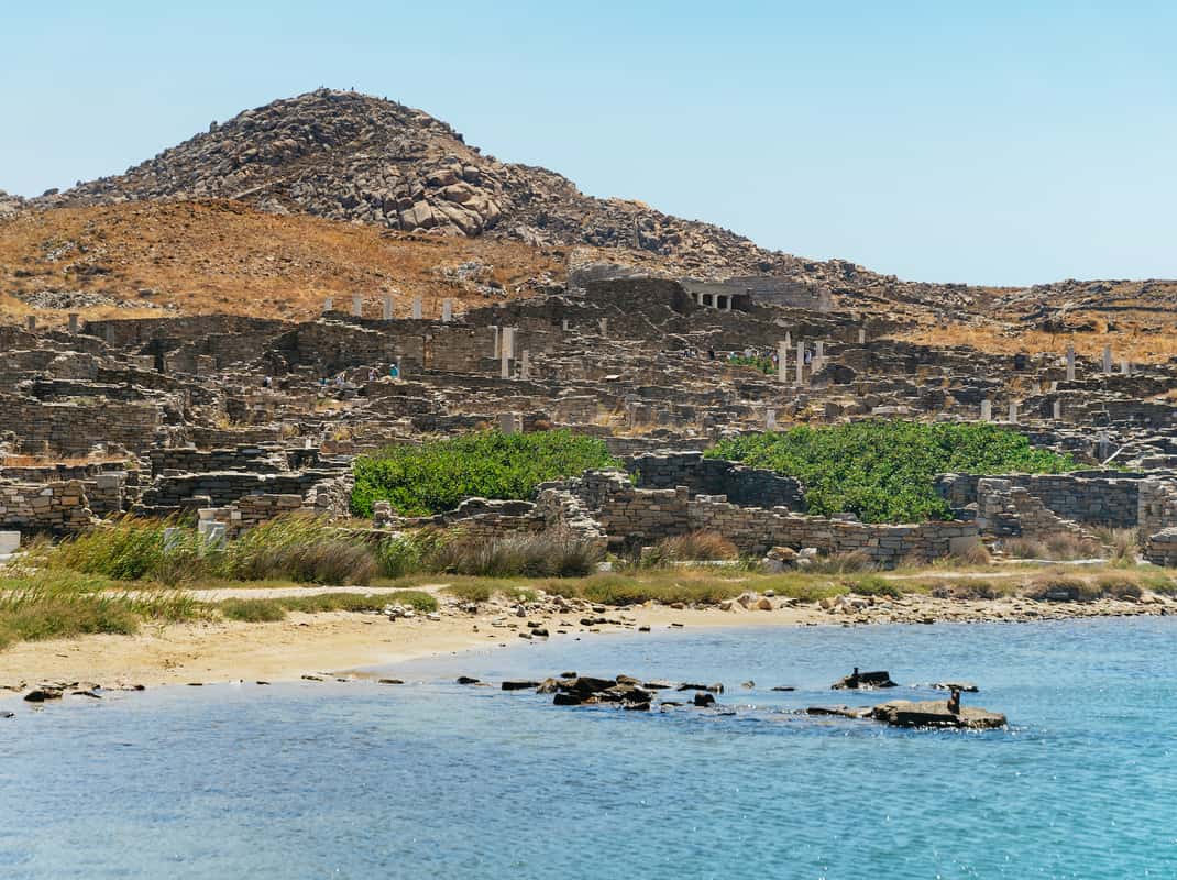 Delos ruïnes Griekenland