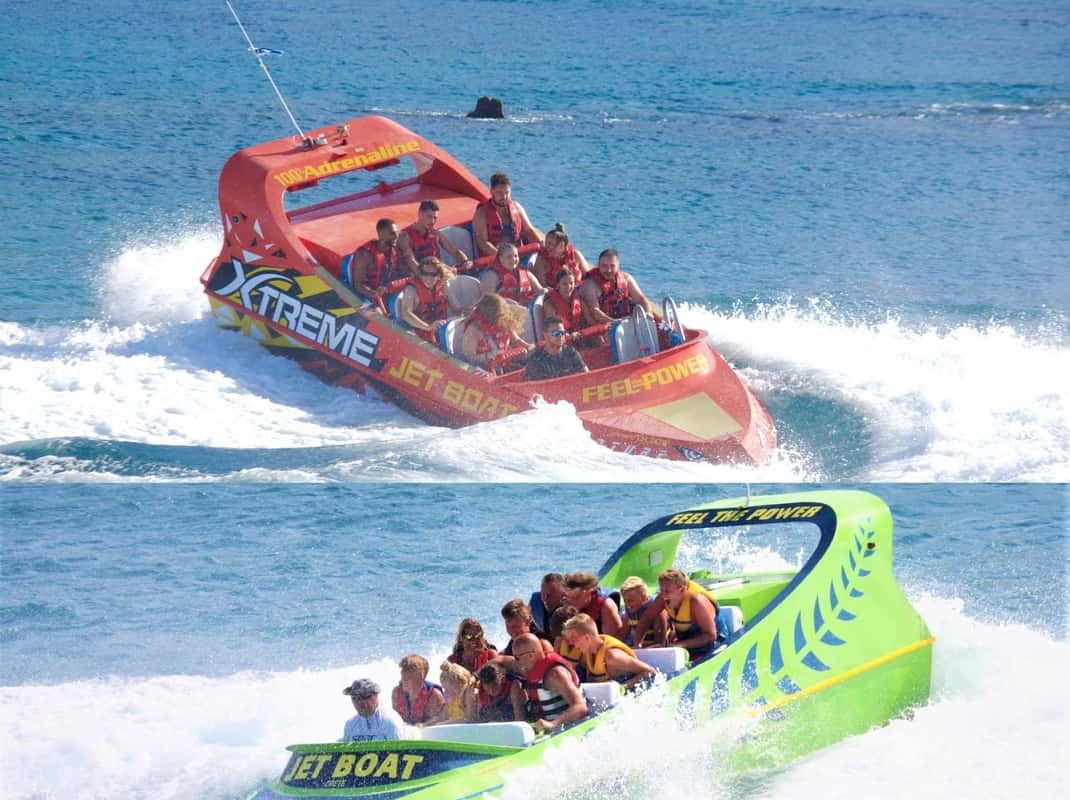 Jetboot op zee bij Kreta