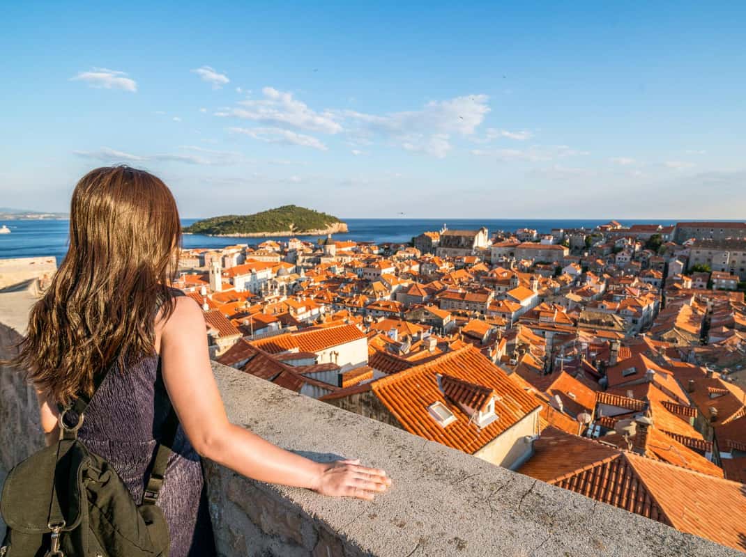 Stadsmuren uitzicht zonsopgang