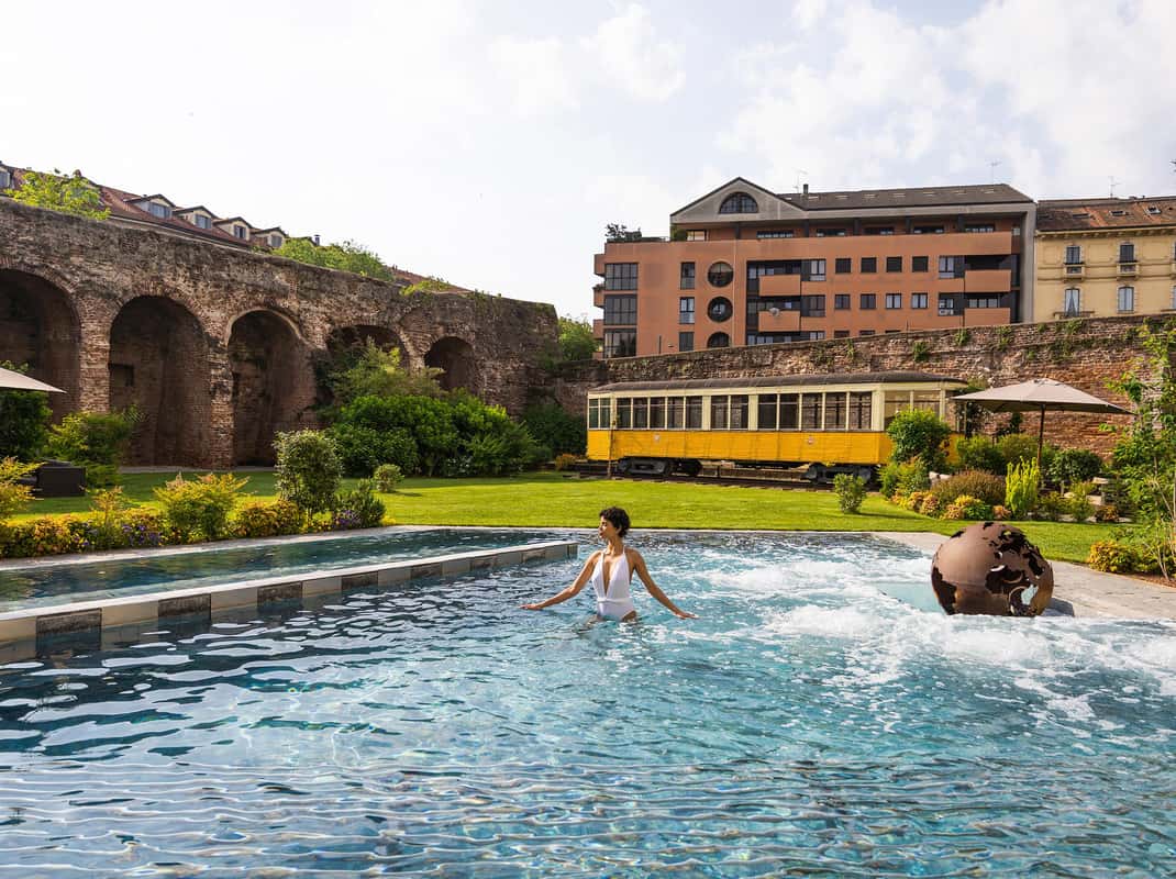 Buitengedeelte van QC Termemilano spa in Milaan