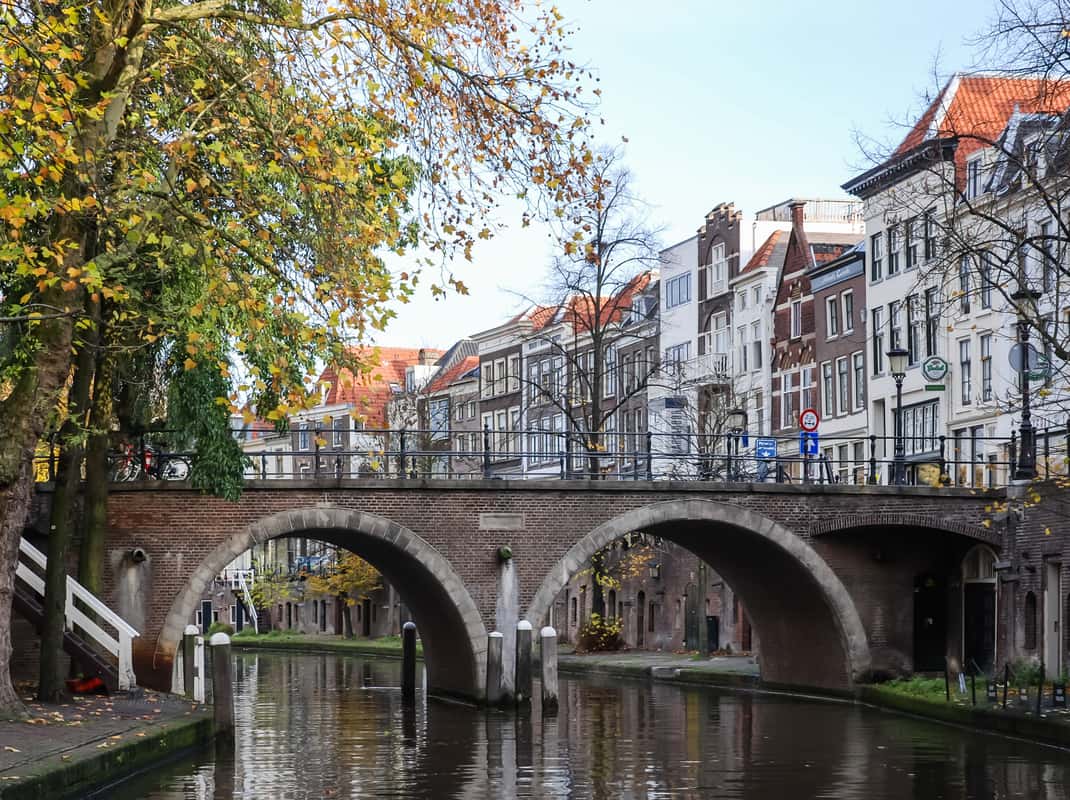 Uitzicht op de Oudegracht Utrecht