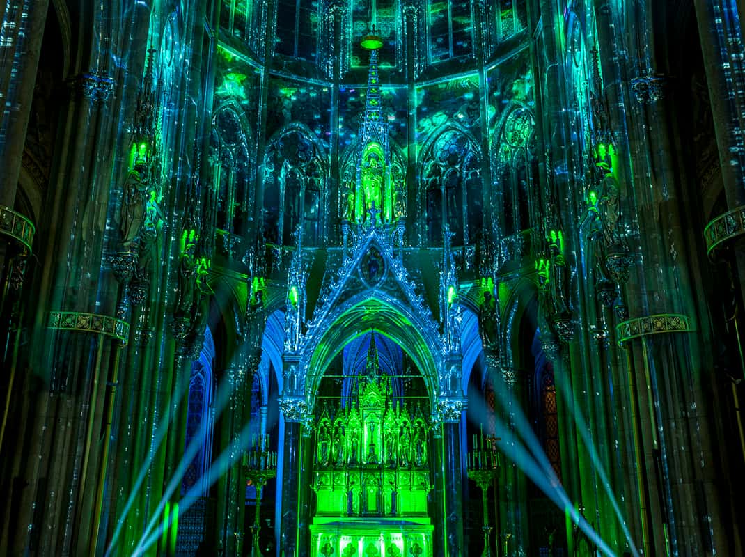Immersieve lichtshow Wenen