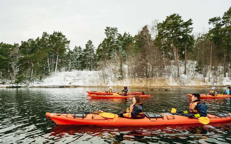 Winter kajak Stockholm