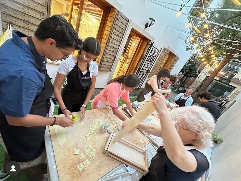 Traditional Venetian home cooking class on Giudecca Island with guests making fresh pasta from scratch with a local chef Traditional Venetian home cooking class on Giudecca Island with guests making fresh pasta from scratch with a local chef