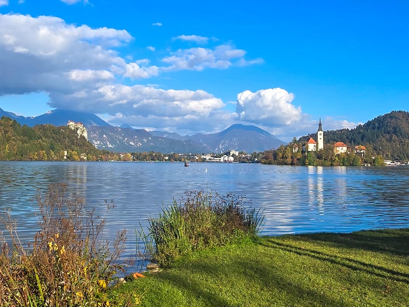 Private car tour at a scenic viewpoint overlooking Lake Bled, Slovenia with island church and castle Private car tour at a scenic viewpoint overlooking Lake Bled, Slovenia with island church and castle