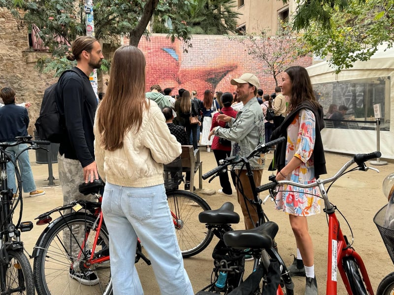 Close-up view of the intricate spires and facades of Antoni Gaudí's Sagrada Familia in Barcelona Close-up view of the intricate spires and facades of Antoni Gaudí's Sagrada Familia in Barcelona