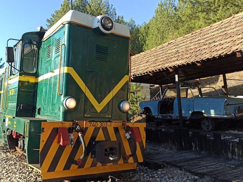 Family enjoying a ride on the historic Šargan Eight vintage train through the mountains of Western Serbia Family enjoying a ride on the historic Šargan Eight vintage train through the mountains of Western Serbia