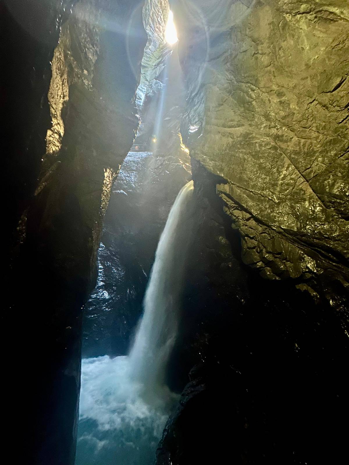 A fall inside the rock at Trümmelbach