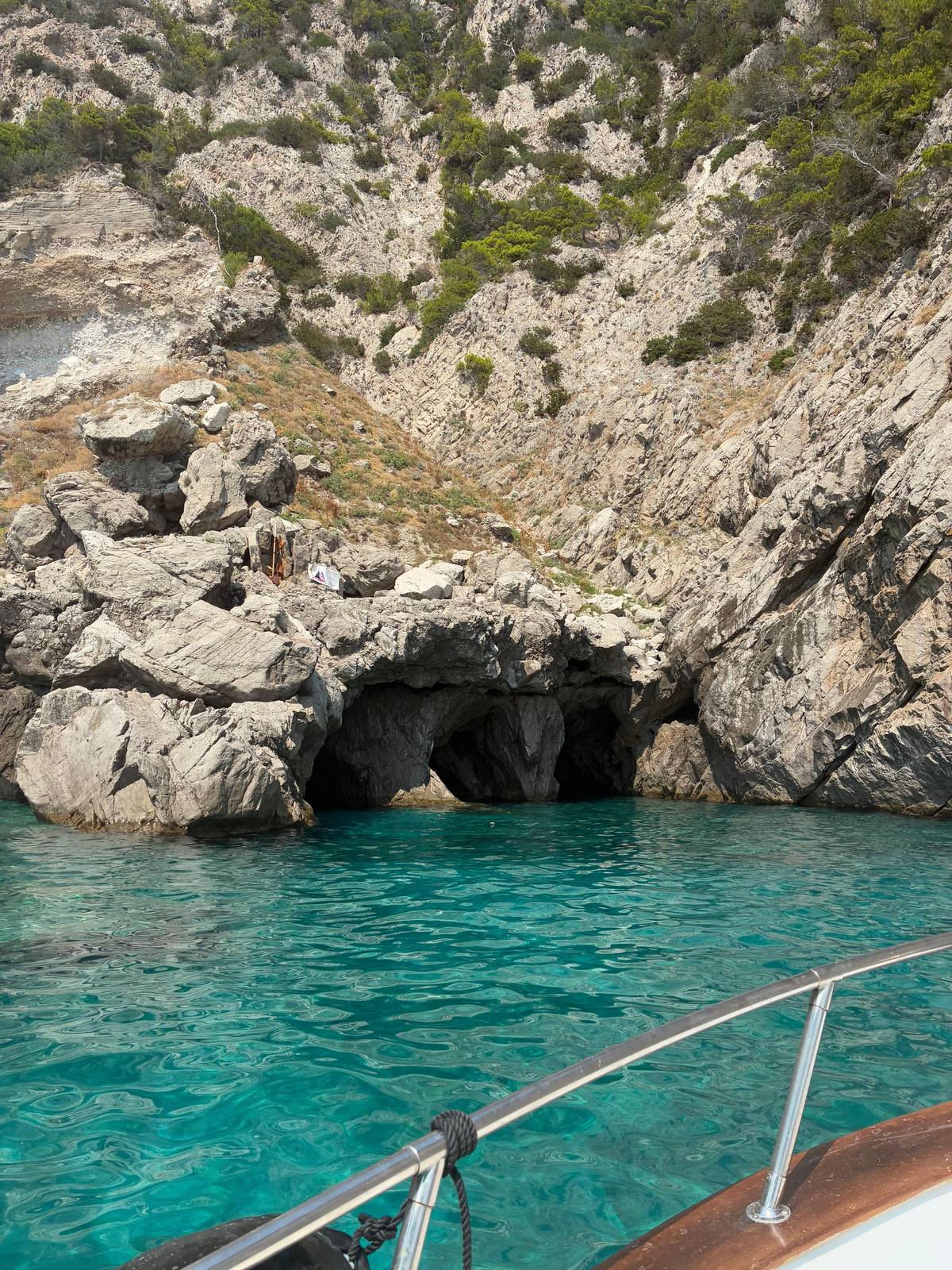 Caves along the cliff line