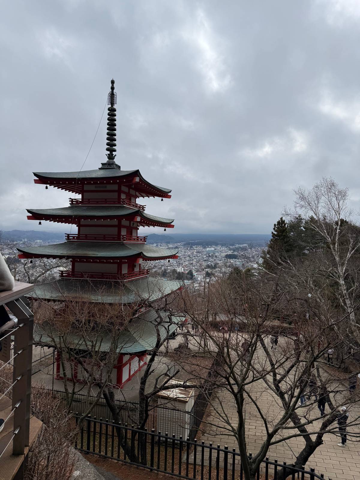 The five-storey Chureito Pagoda above Fujiyoshida