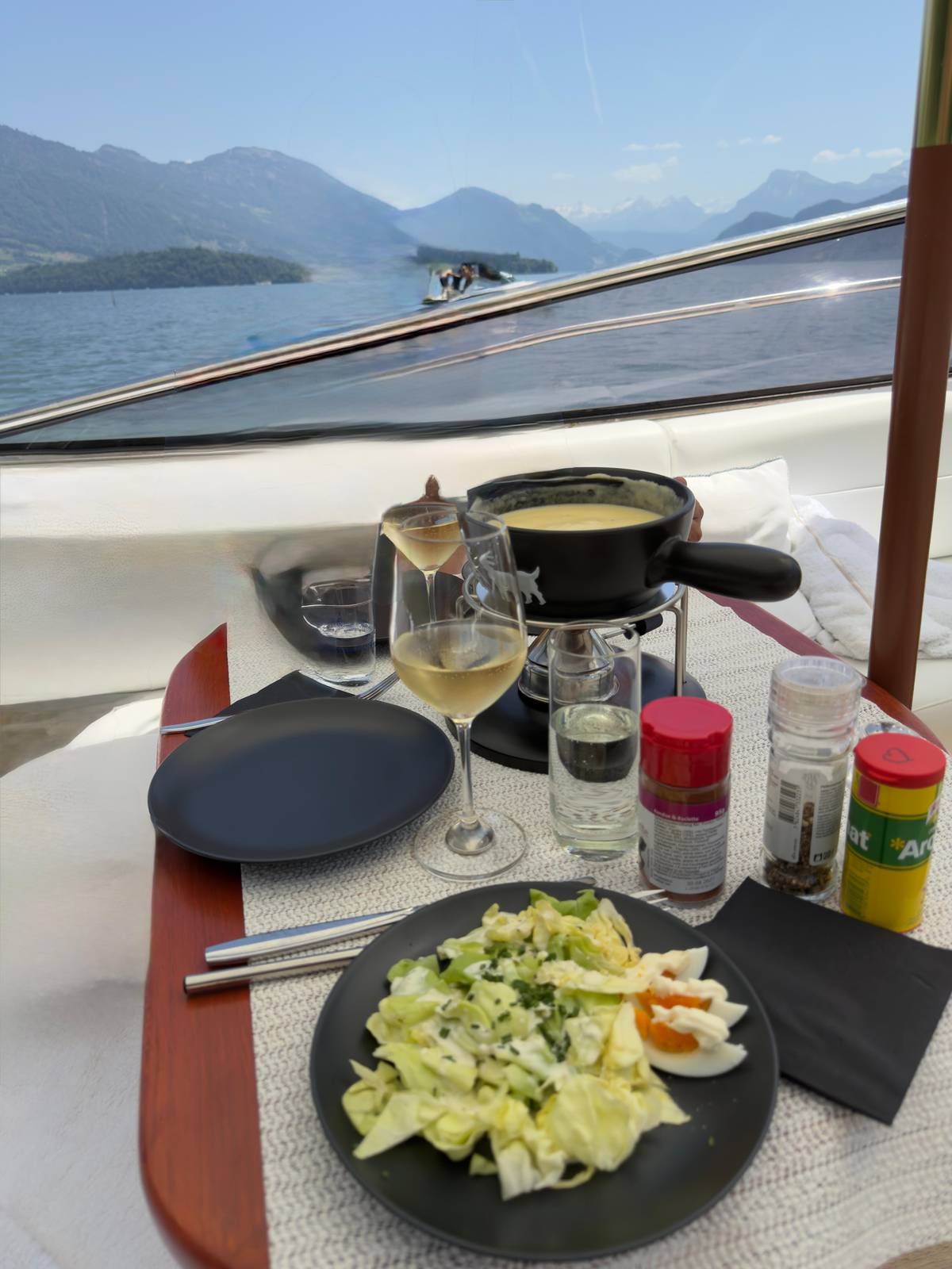 Lake Lucerne: Privat Boat Tour, incl. Fondue and Sightseeing