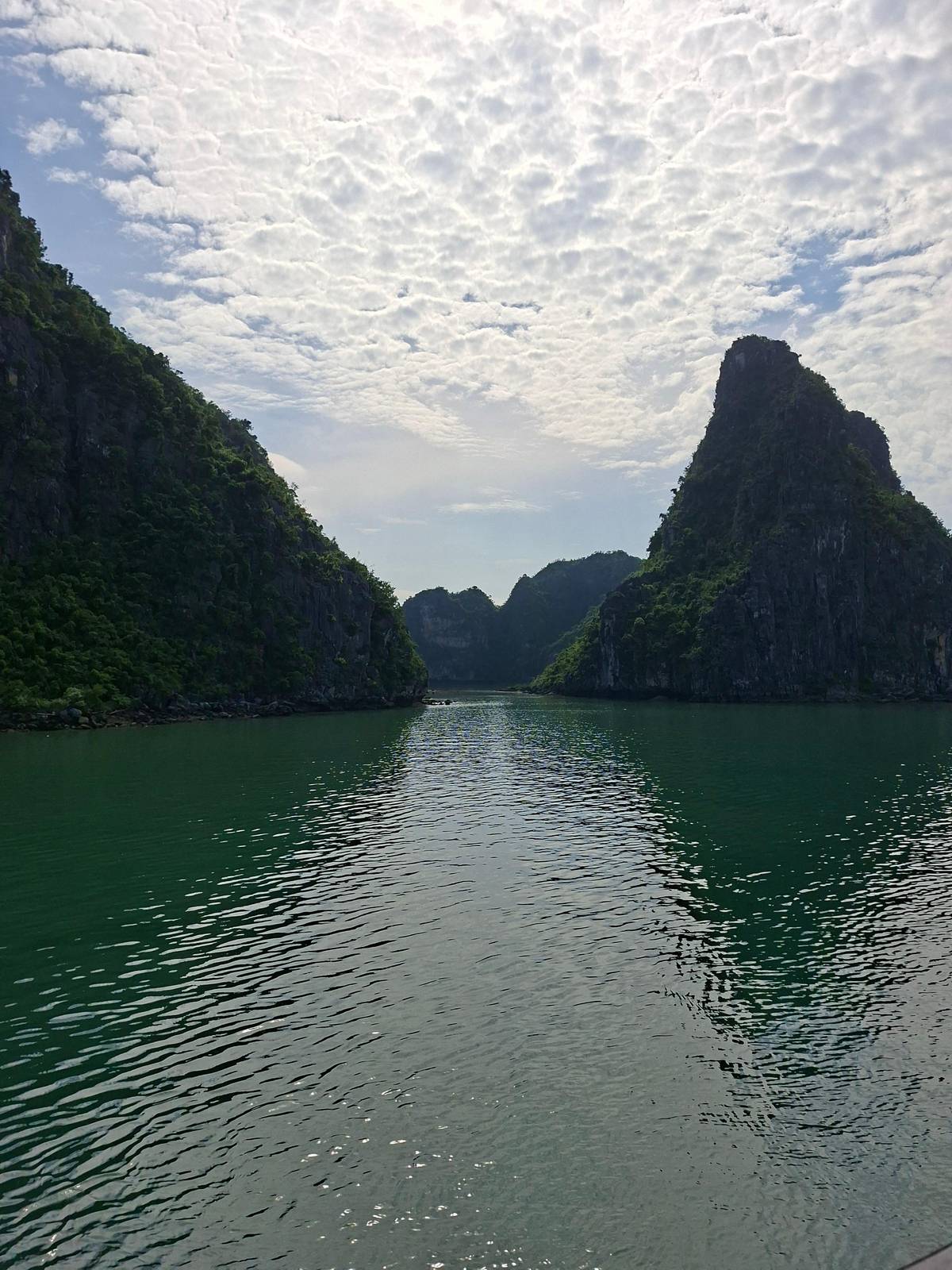 A narrow channel between two karst walls