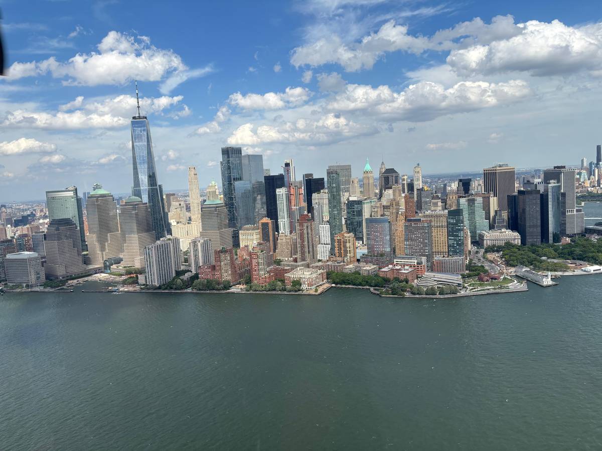 Lower Manhattan vista dall’acqua