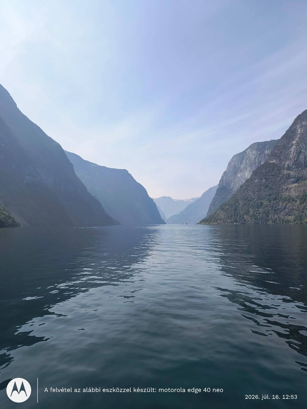 Still water and steep slopes deep in the fjord