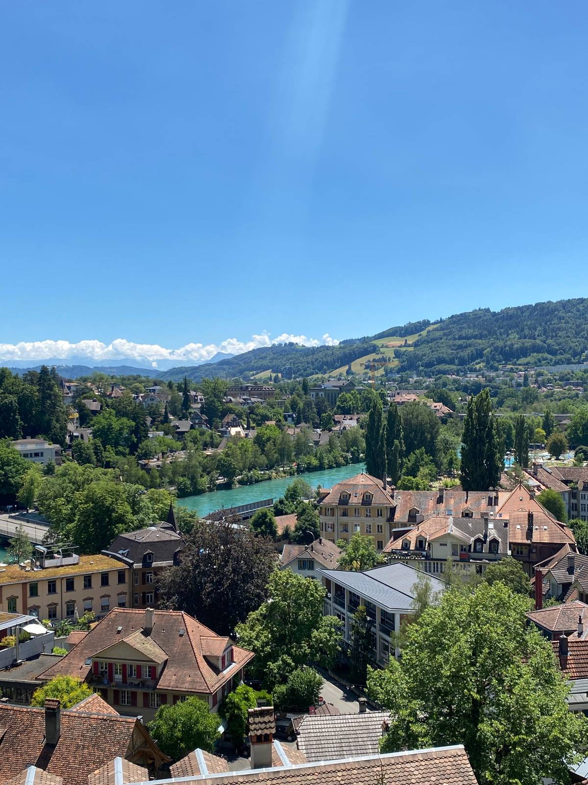 Looking over the Aare valley towards the hills