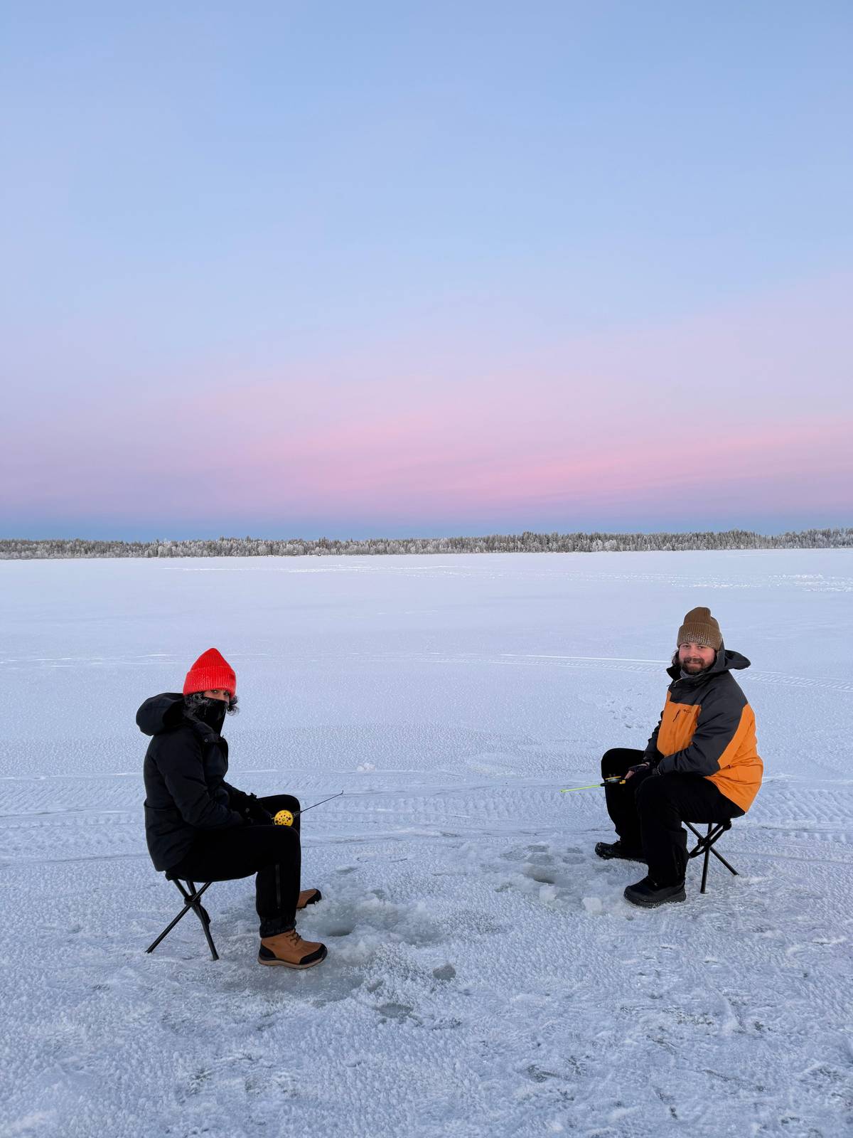 Levi: Private Ice Fishing Trip in a small group