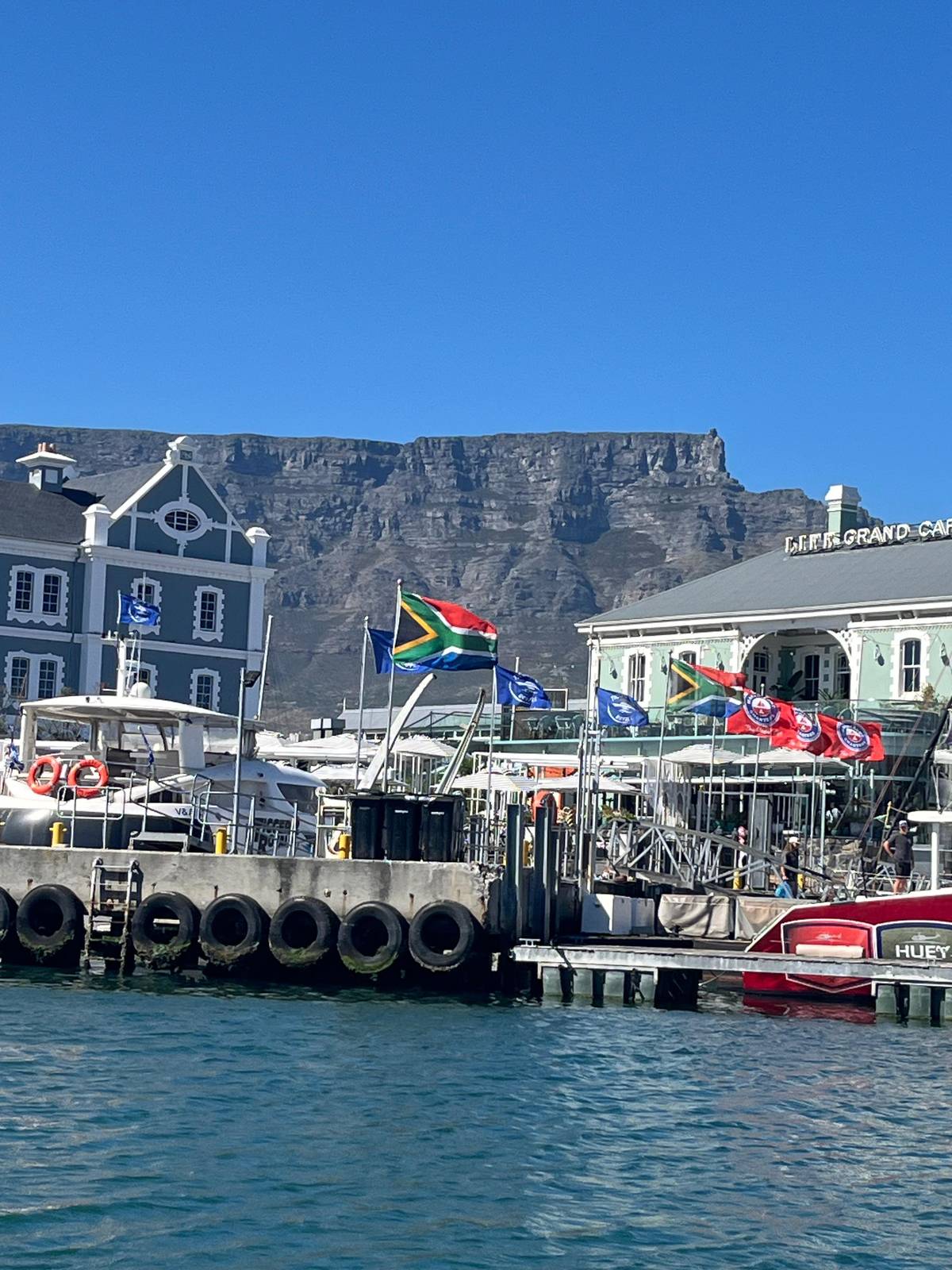 The V&A Waterfront with Table Mountain behind