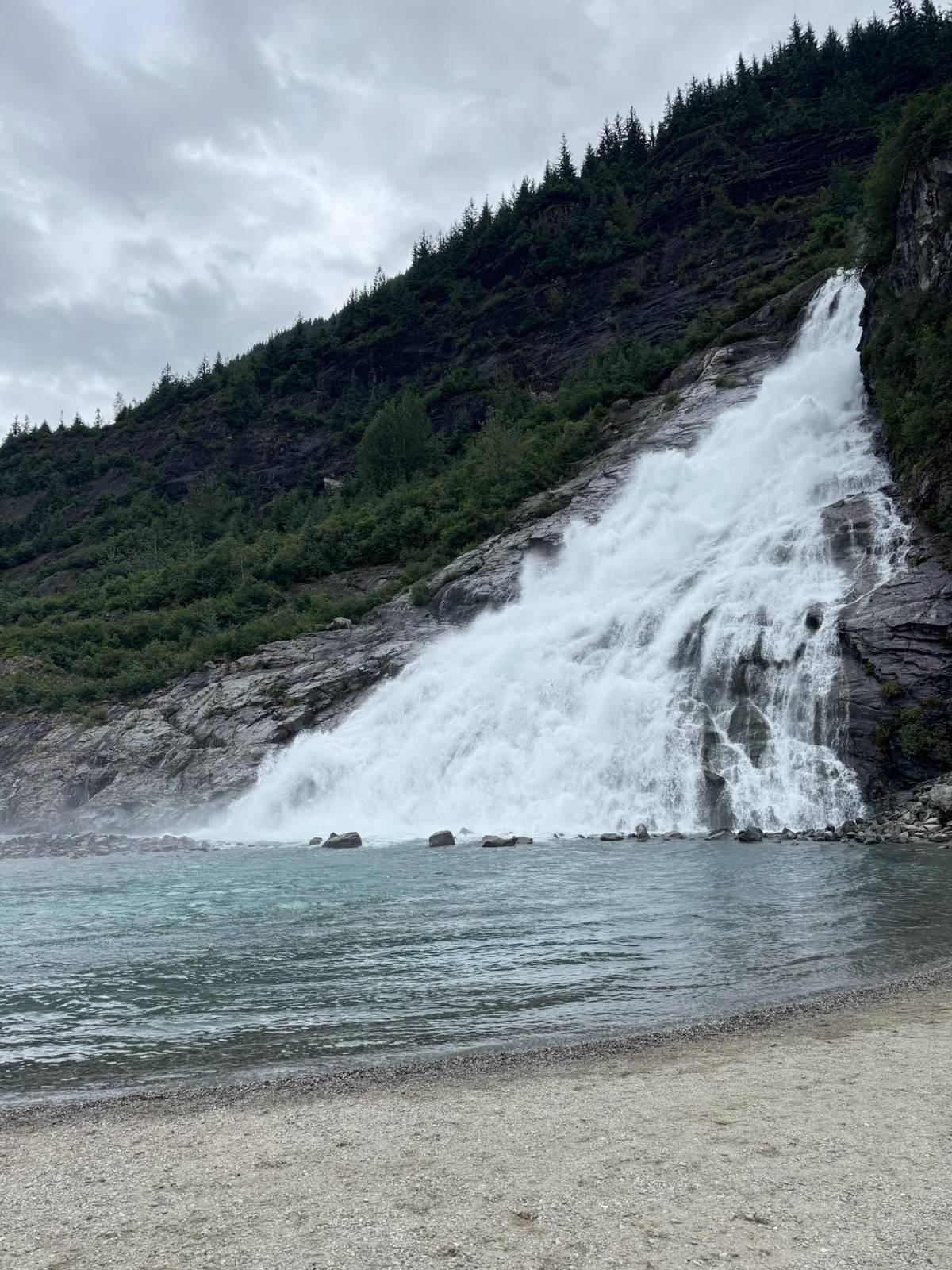 Nugget Falls from the lakeside path