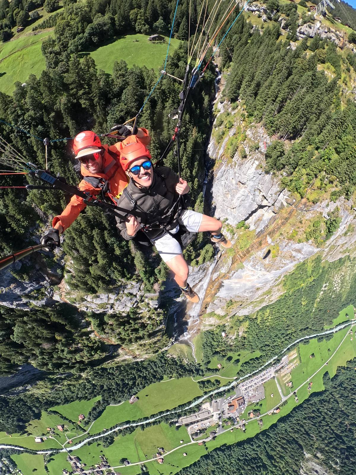 Looking straight down to the valley floor