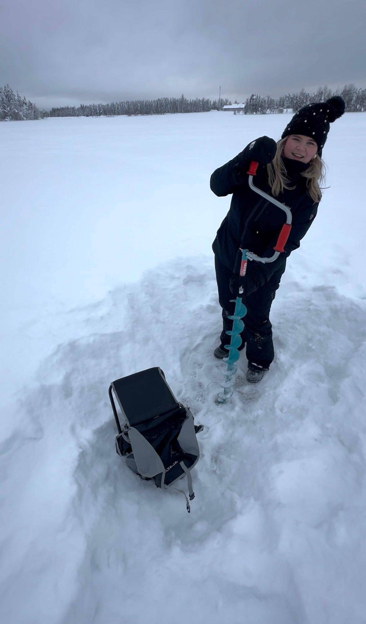 Levi: Ice Fishing on a Frozen Lake with BBQ and Photos
