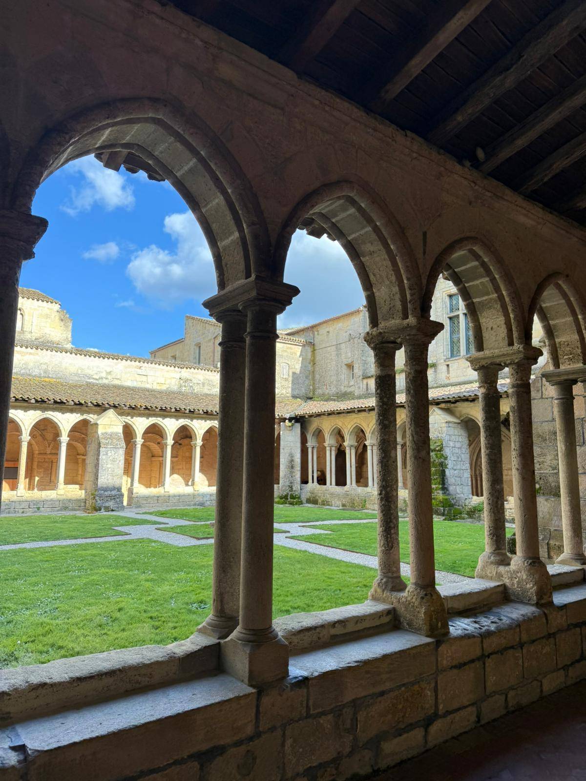Arches of a cloister in the village