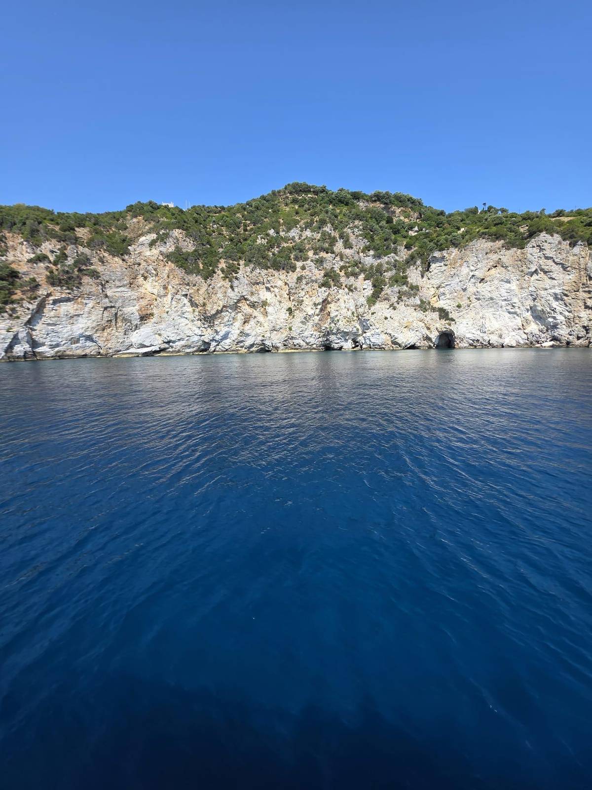 White cliffs along the coast